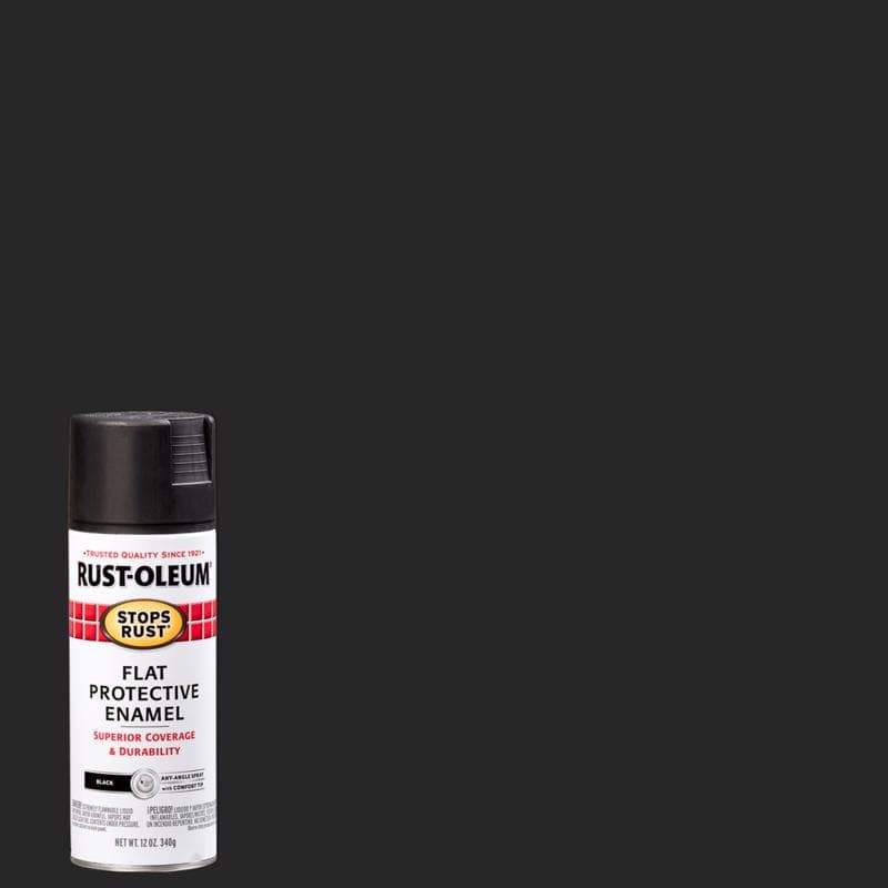 Rust-Oleum Spray Paint, Flat Black 12oz