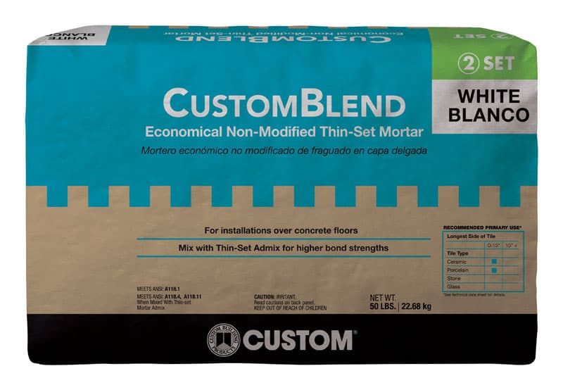 Economy Thin-Set Mortar, White 50lb