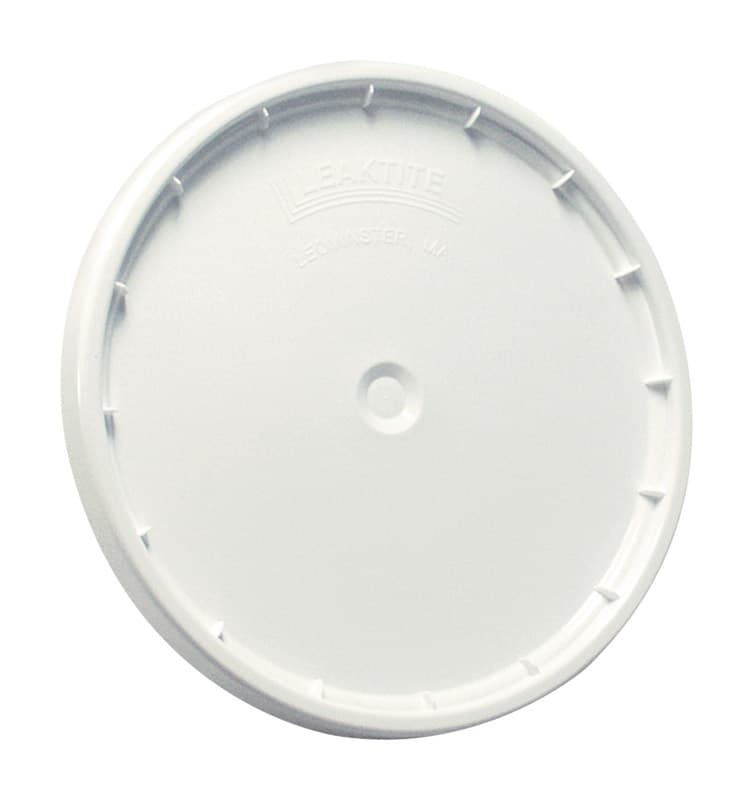 Plastic Bucket Lid, White 12in