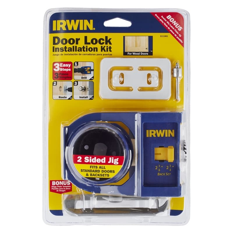 Irwin Door Lock Installation Kit, Wood Doors