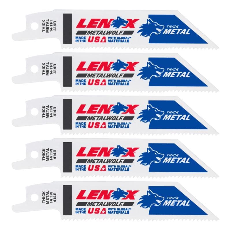 Lenox Reciprocating Saw Blade, 4in 14 TPI, 5-Pack