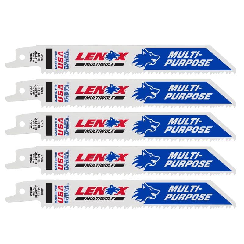 Lenox Reciprocating Saw Blades, 10 TPI 5-Pack
