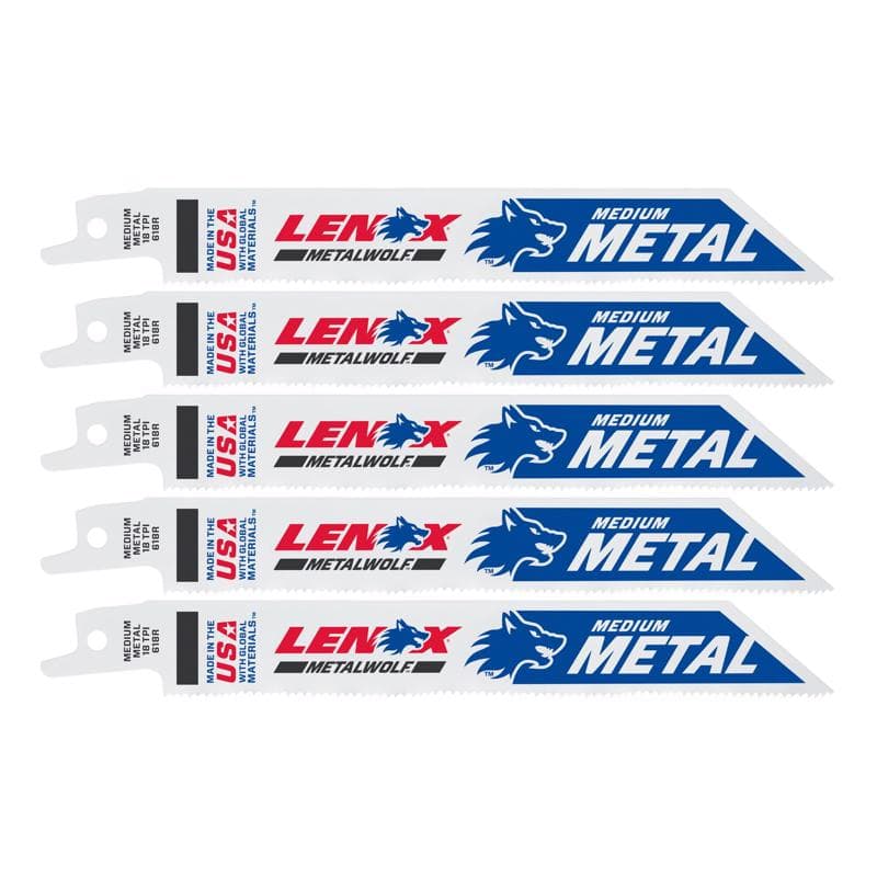 Lenox Reciprocating Saw Blades, 18 TPI 5-Pack