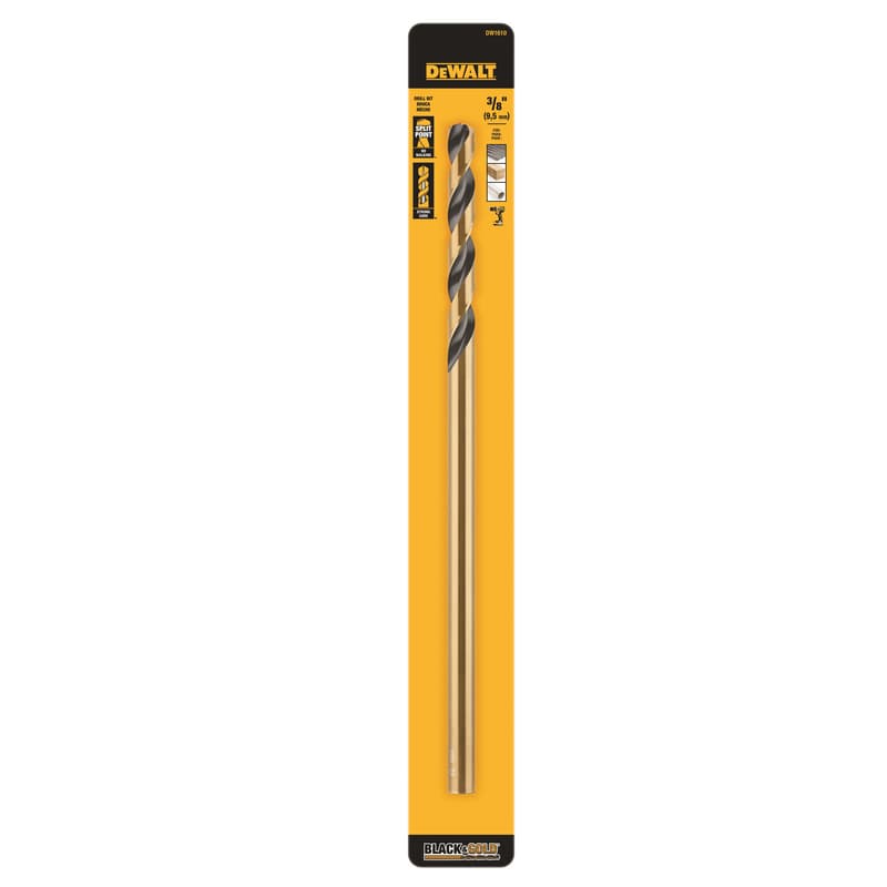 DeWalt Black and Gold Drill Bit, 3/8in x 12in