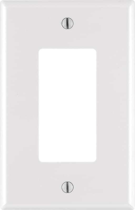 Leviton GFCI/Decora Wallplate, 1-Gang, White
