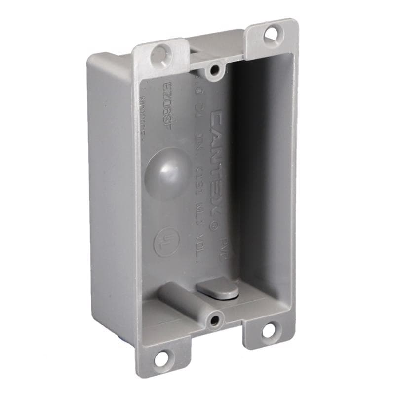 Carlon PVC Switch Box, Single Gang, Old Work