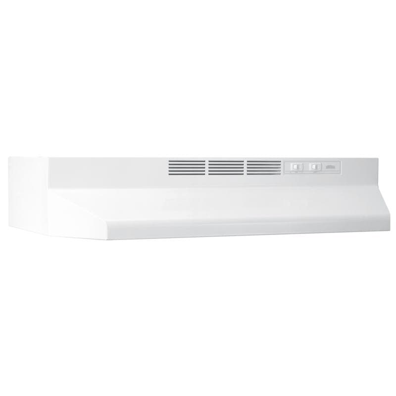 Broan Non-Ducted Range Hood, 30in, White
