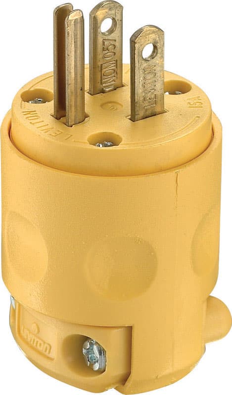 Leviton Grounding Straight Blade Plug, 2P3W