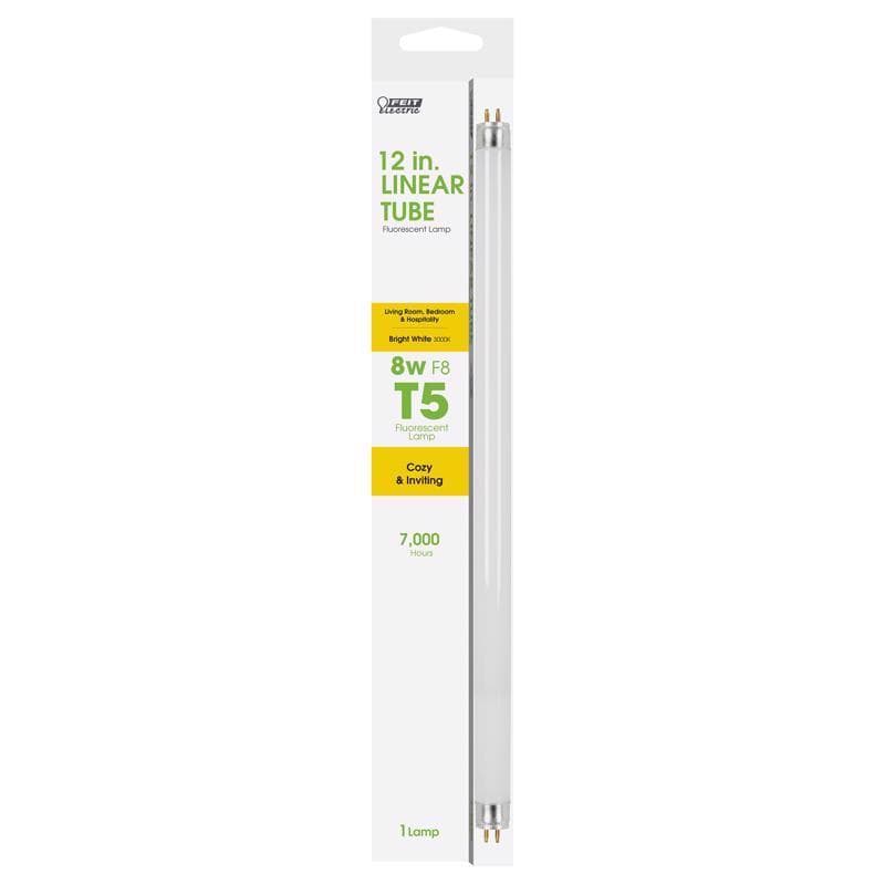 Feit Electric Fluorescent Tube F8T5 Warm White, 12in 8W