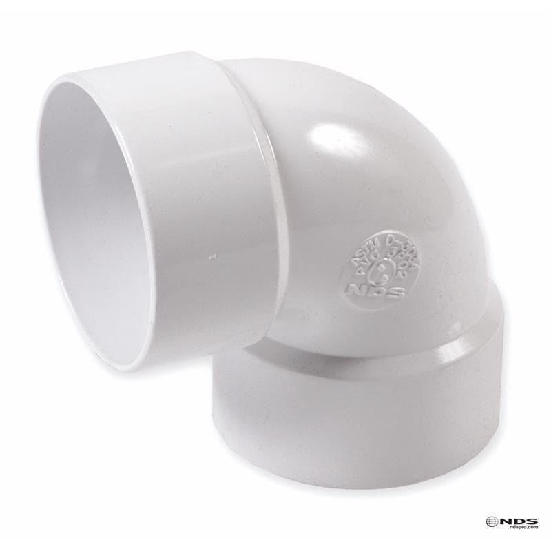PVC 90-Degree Elbow 3in, Short Turn