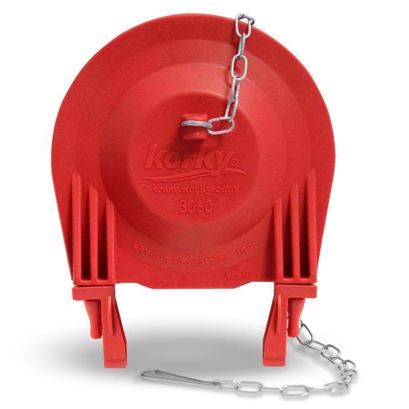 Korky Universal 3in Toilet Flapper, Red