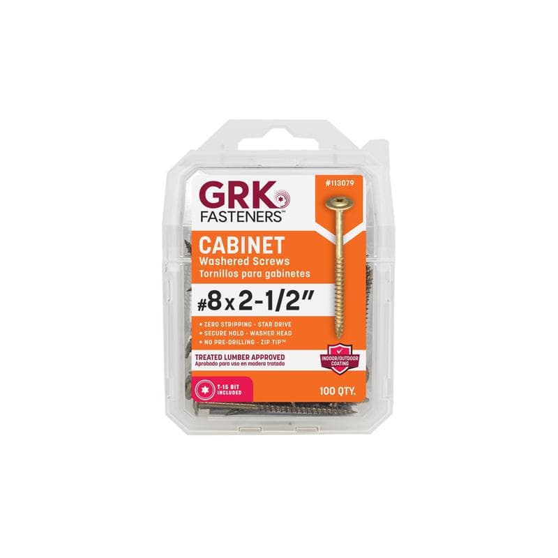 GRK Cabinet Screws #8 x 2-1/2in, 100-Pack