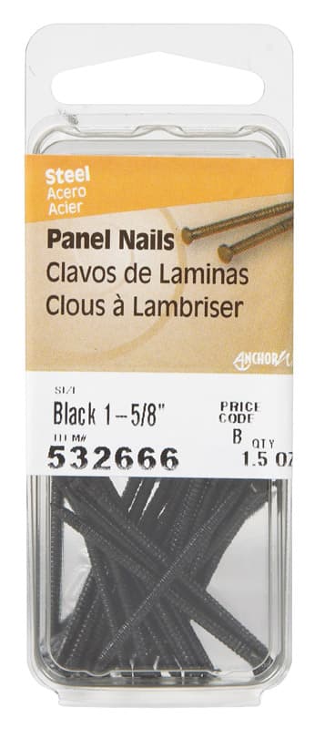 Panel Nails, Black, 1-5/8in, 1.5oz