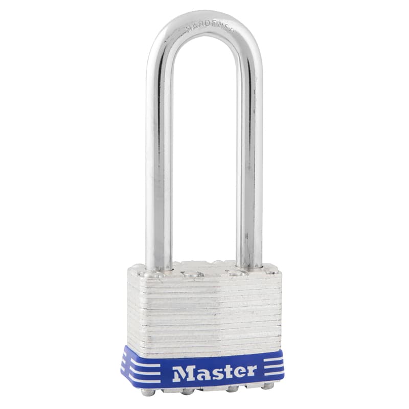 Master Lock Laminated Padlock, 2-1/2in Long Shackle