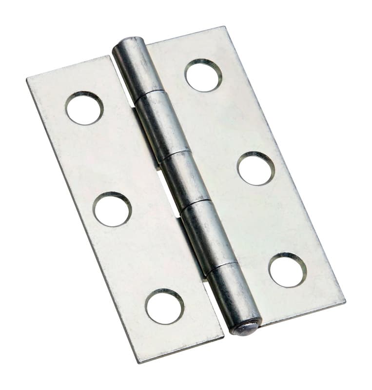 Hinge, Mortise Nickel-Plated Zinc 2-1/2in