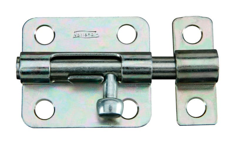 Barrel Bolt, Zinc Plated, 2-1/2in
