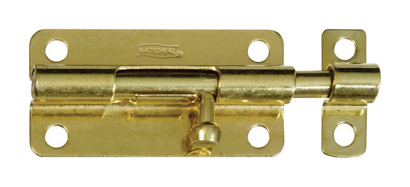 Barrel Bolt, Brass, 4in