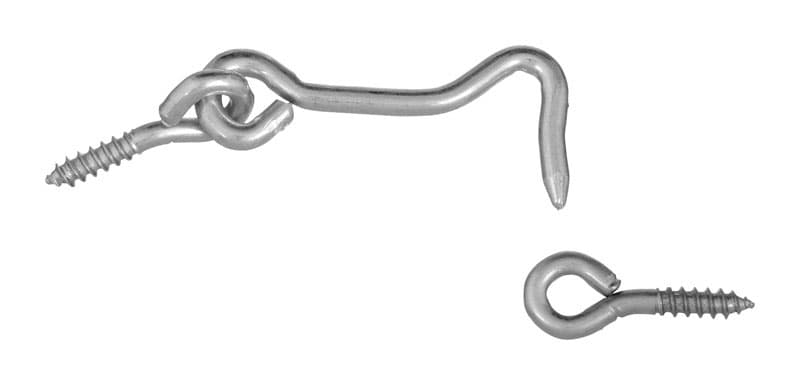 Hook & Eyes, Zinc Plated, 2in