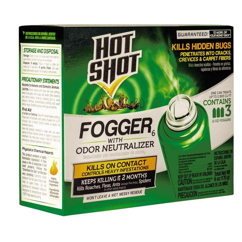 Hot Shot Indoor Fogger, 2oz, 3-Pack